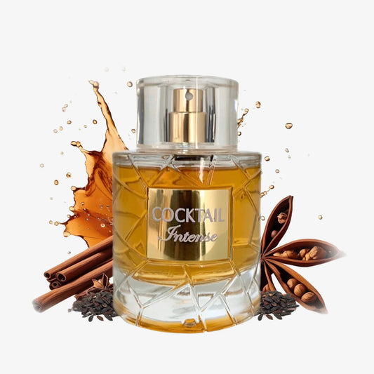Cocktail Intense by Fragrance World bottle with packaging box