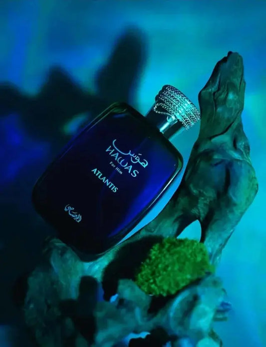 Hawas Atlantis by Rasasi bottle with packaging box