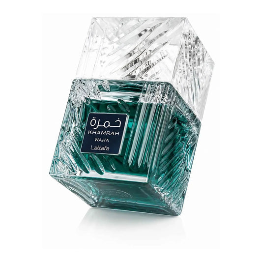 Khamrah Waha by Lattafa bottle with packaging box