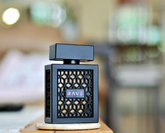 Now by Rave black bottle – men's woody aromatic perfume | THE FRAGRANCE STORE