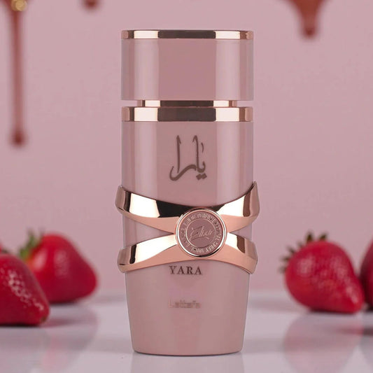 Yara Elixir by Lattafa bottle with packaging box